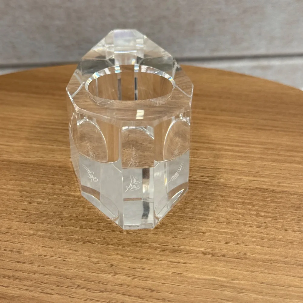 OLEG‎ CASSINI MCM Crystal Tea Light Candle Holder Votive 5